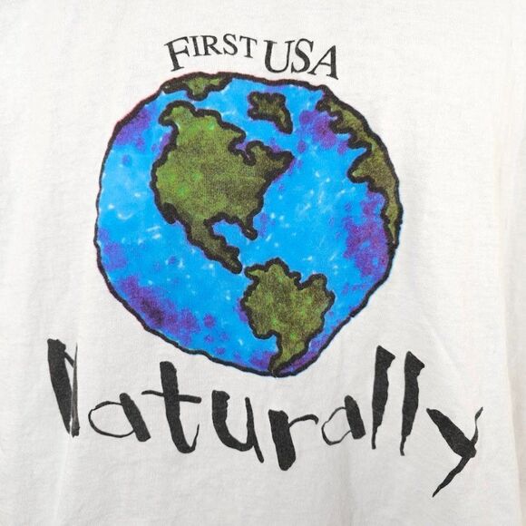 World T Shirt Mens Size XL Vintage 90s Naturally Earth Globe Planet Made In USA - Picture 2 of 7